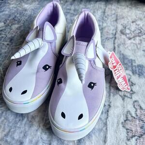VANS Off the Wall Rainbow Unicorn Slip On Shoes for Kids, Size 6 Missy